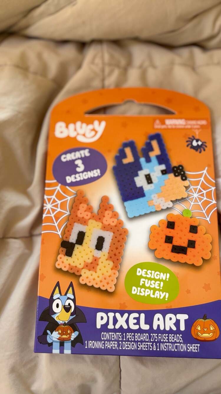 Tara Toy Bluey Halloween Pixel Art Fuse Beads Activity Set New